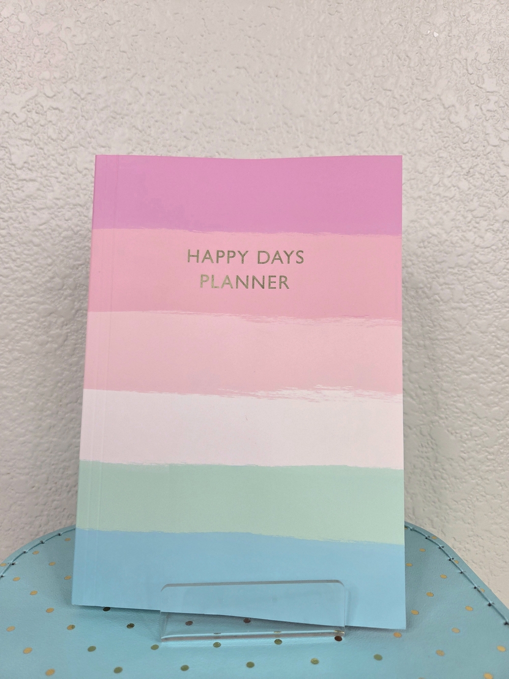 Happy Days Planner - Pastel Stripe Undated Calendar Notepad